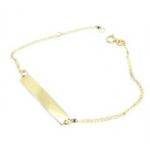 Pulseiras Infantil em ouro amarelo 18k - Chapa - 2PUO0667