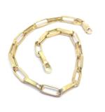 Pulseira de ouro amarelo 18k - Elos Ocos - 2PUO0674