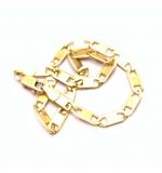 Pulseira de ouro 18k - Cadeado achatado - 2PUO0677