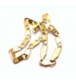 Pulseira de ouro 18k - Cadeado achatado - 2PUO0677
