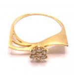 Anel em ouro amarelo 18k com diamantes - 3ANB0002