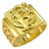 Anel masculino em ouro 18k - Monograma 18 gramas Anel masculino em ouro 18k - Monograma 18 gramas